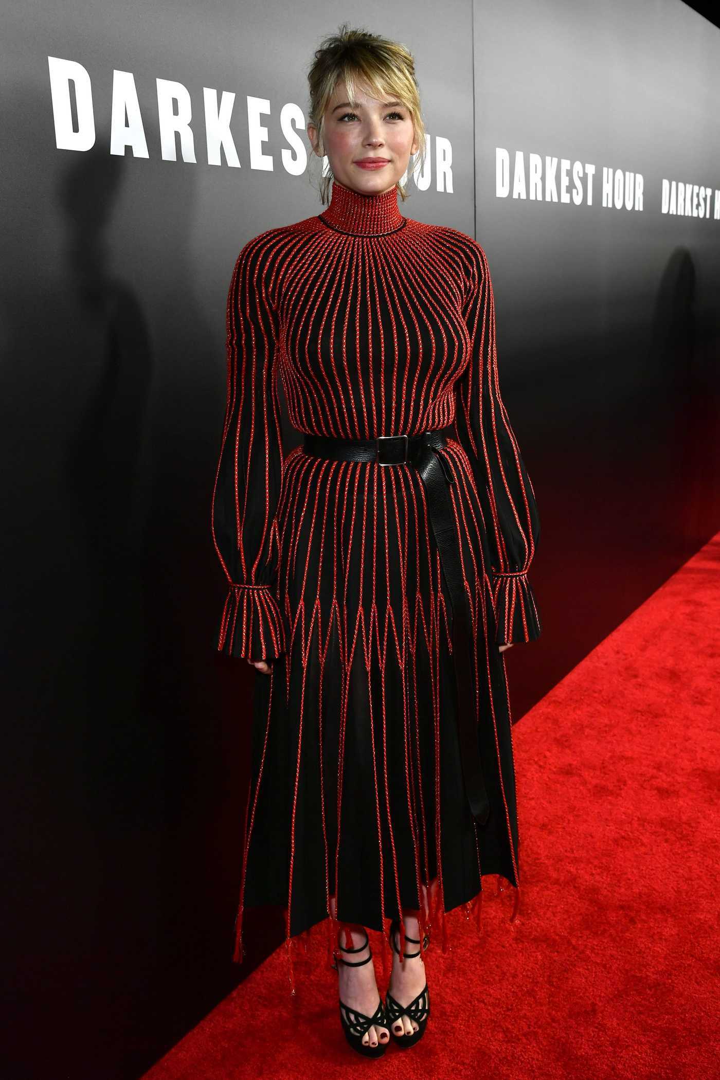 Haley Bennett at the Darkest Hour Premiere at Samuel Goldwyn Theater in Beverly Hills 11/08/2017