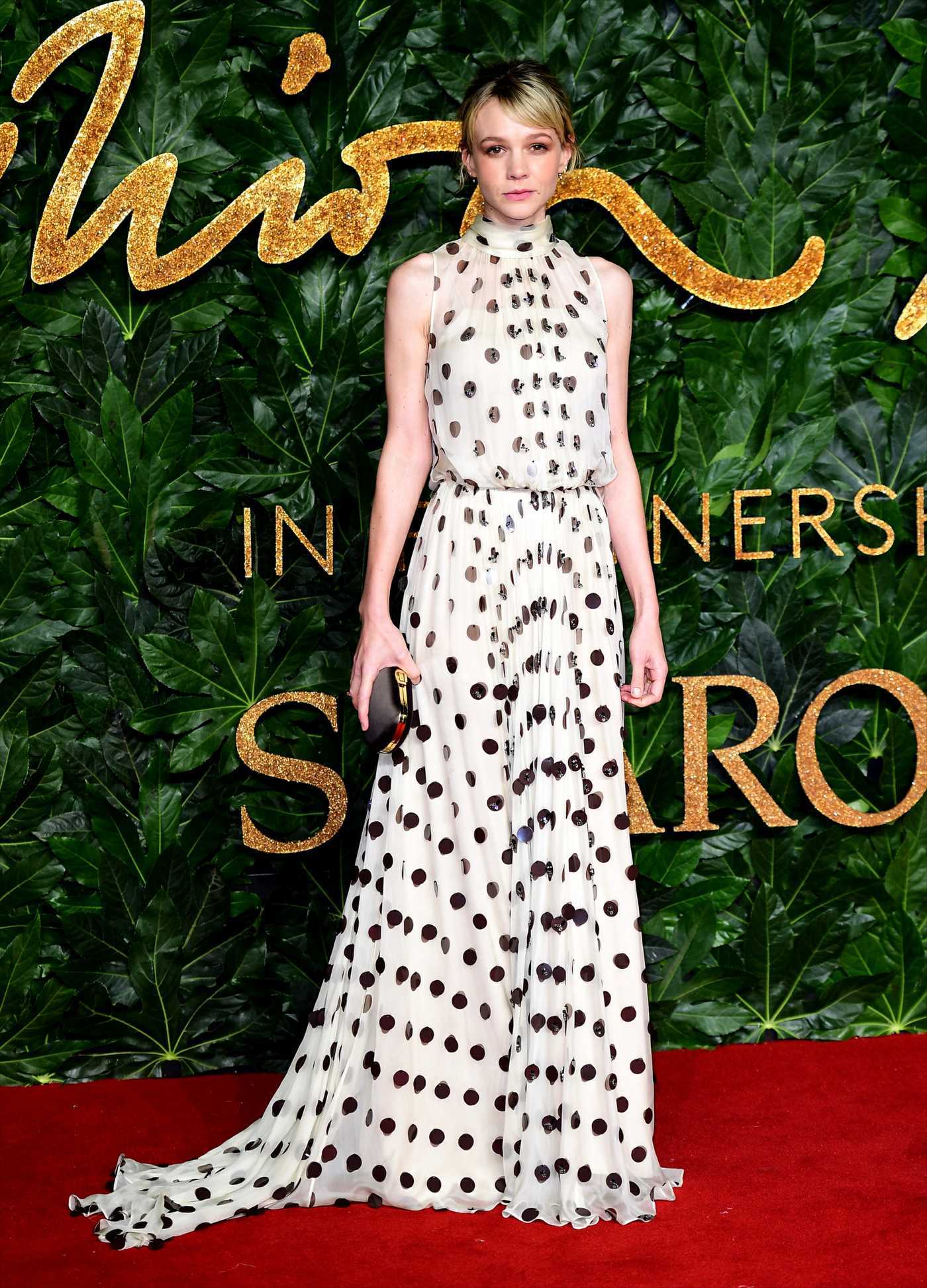 Carey Mulligan Attends 2018 British Fashion Awards in London 12/10/2018