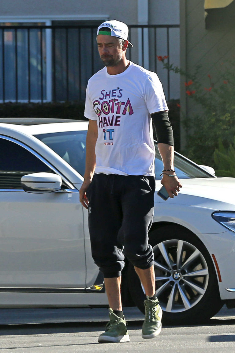 Josh Duhamel in a White T-Shirt