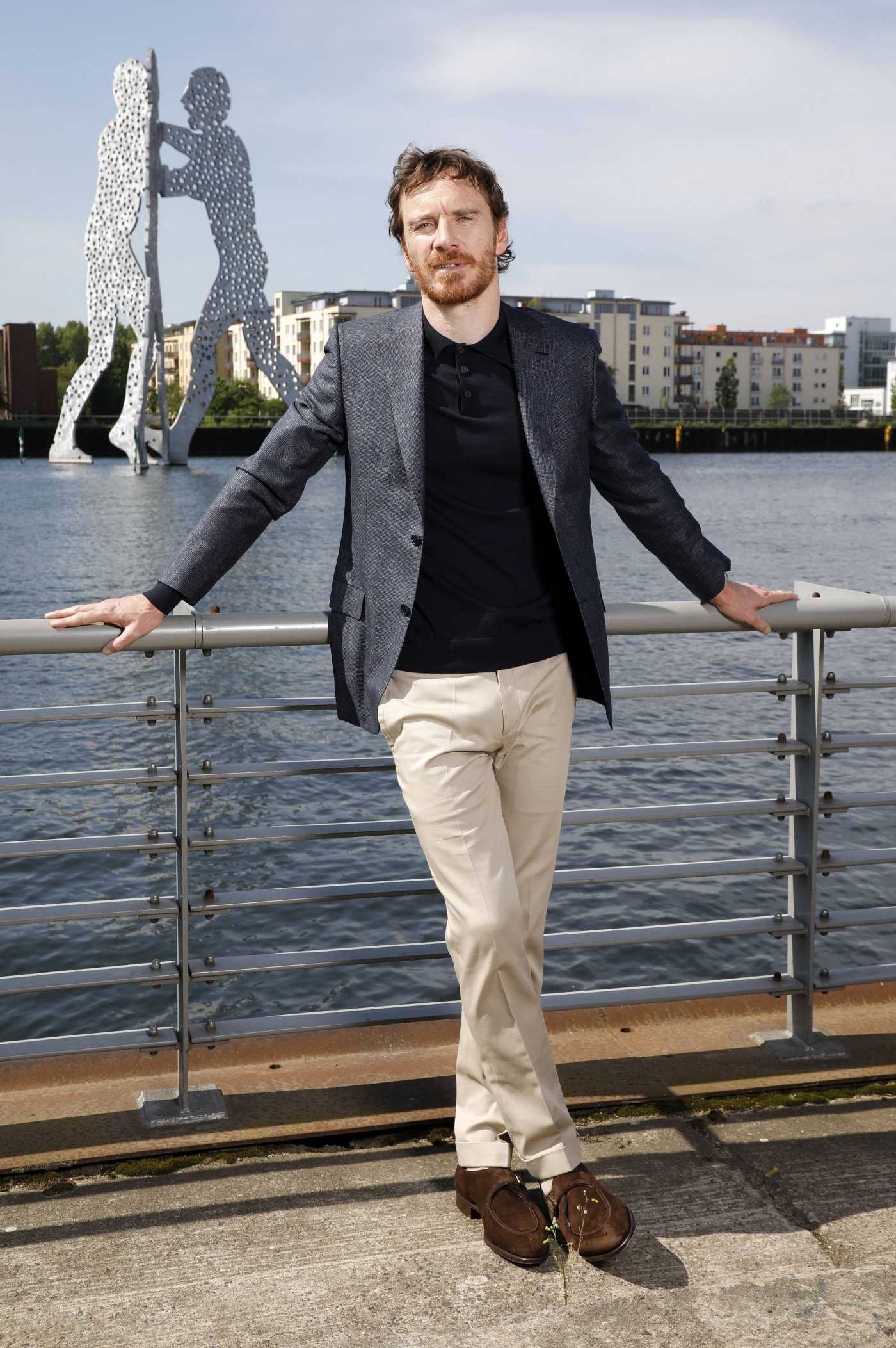 Michael Fassbender Attends the X-Men: Dark Phoenix Photocall at Spreeufer in Berlin 05/20/2019