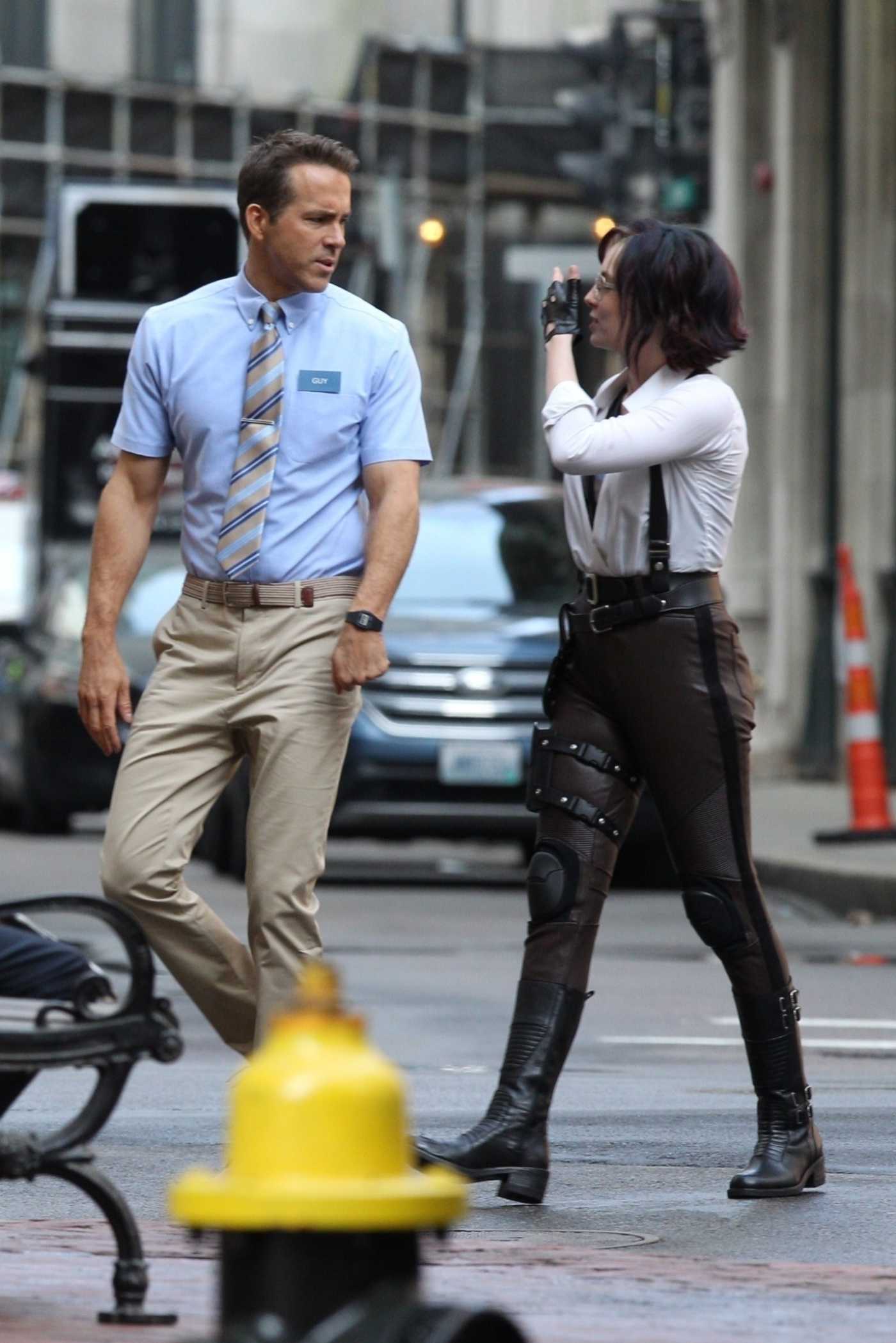 Ryan Reynolds on the Set of the Free Guy in Boston 05/21/2019