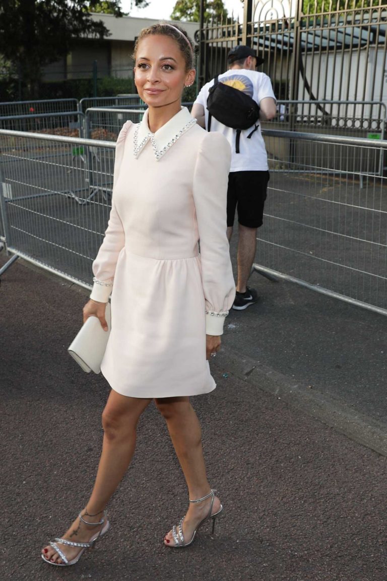 Nicole Richie in a White Dress