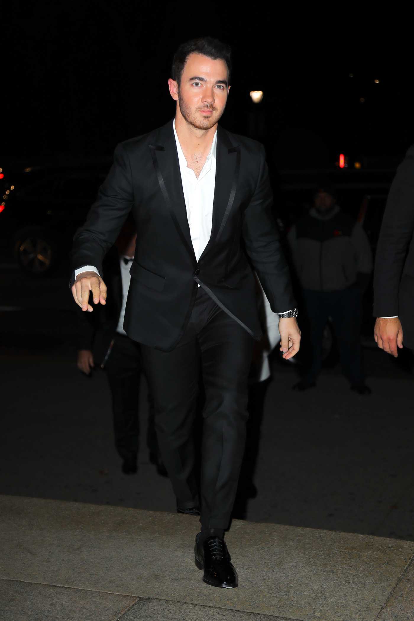 Kevin Jonas in a Black Suit Was Seen Out in New York 11/21/2019