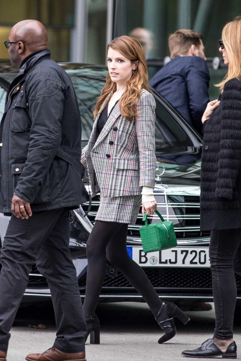 Anna Kendrick in a Gray Suit