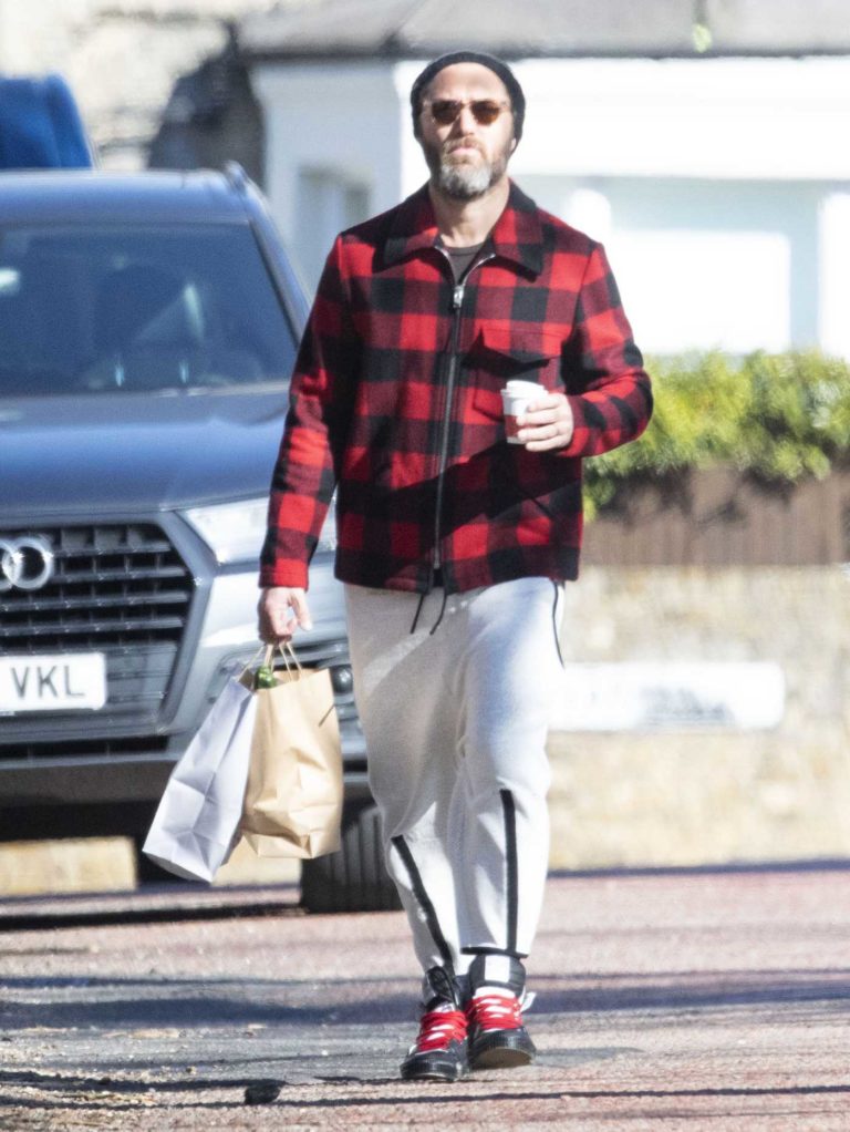 Jude Law in a Plaid Jacket
