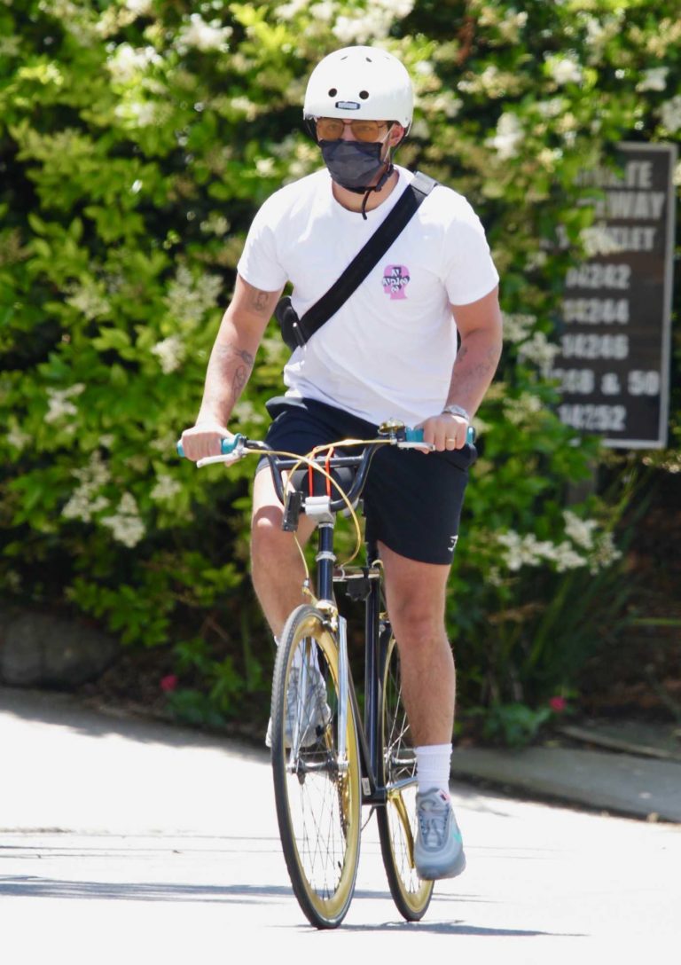 Joe Jonas in a White Tee