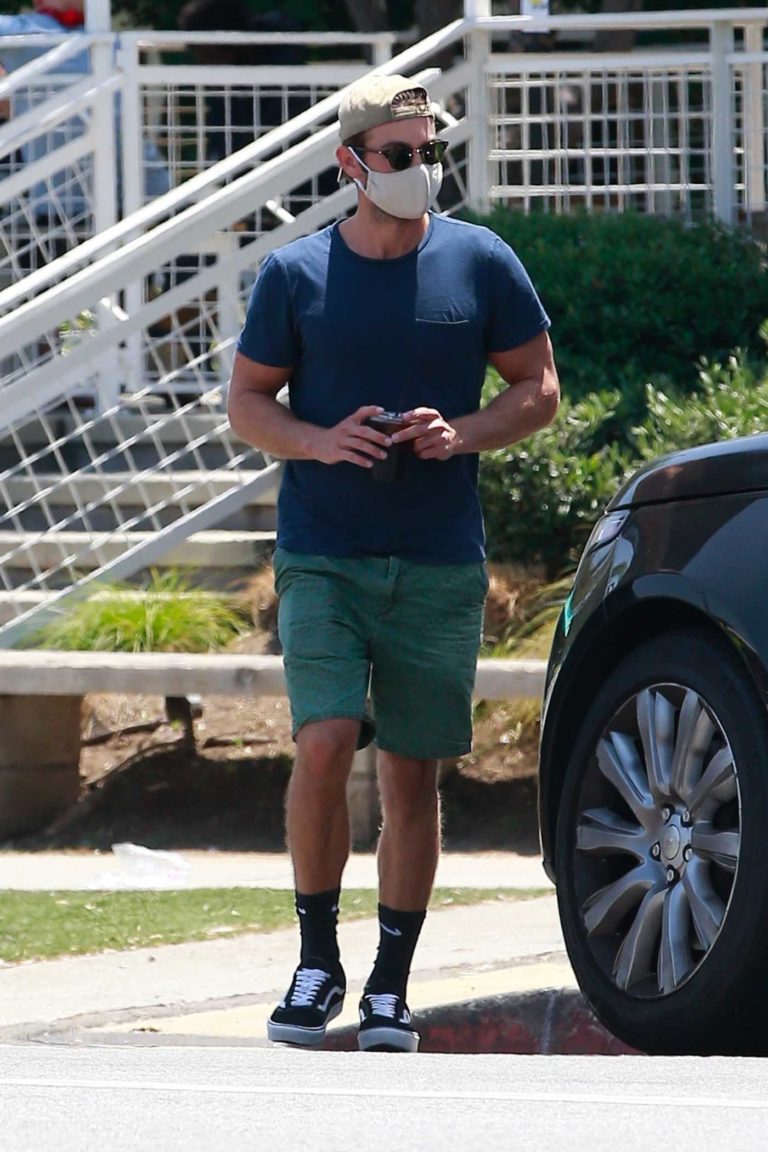 Chace Crawford in a Blue Tee