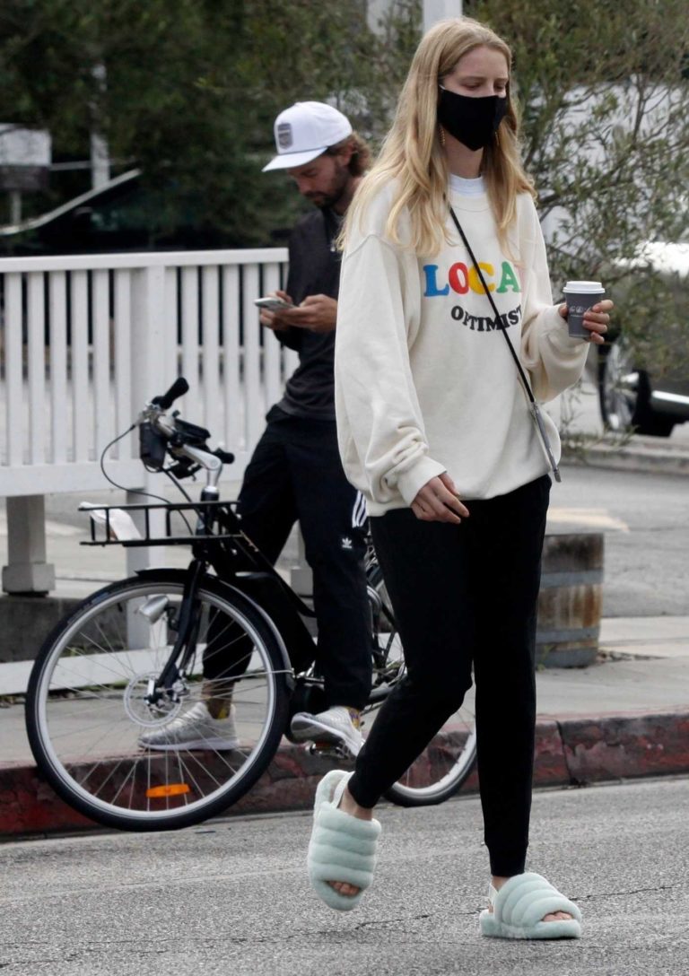 Abby Champion in a White Sweatshirt