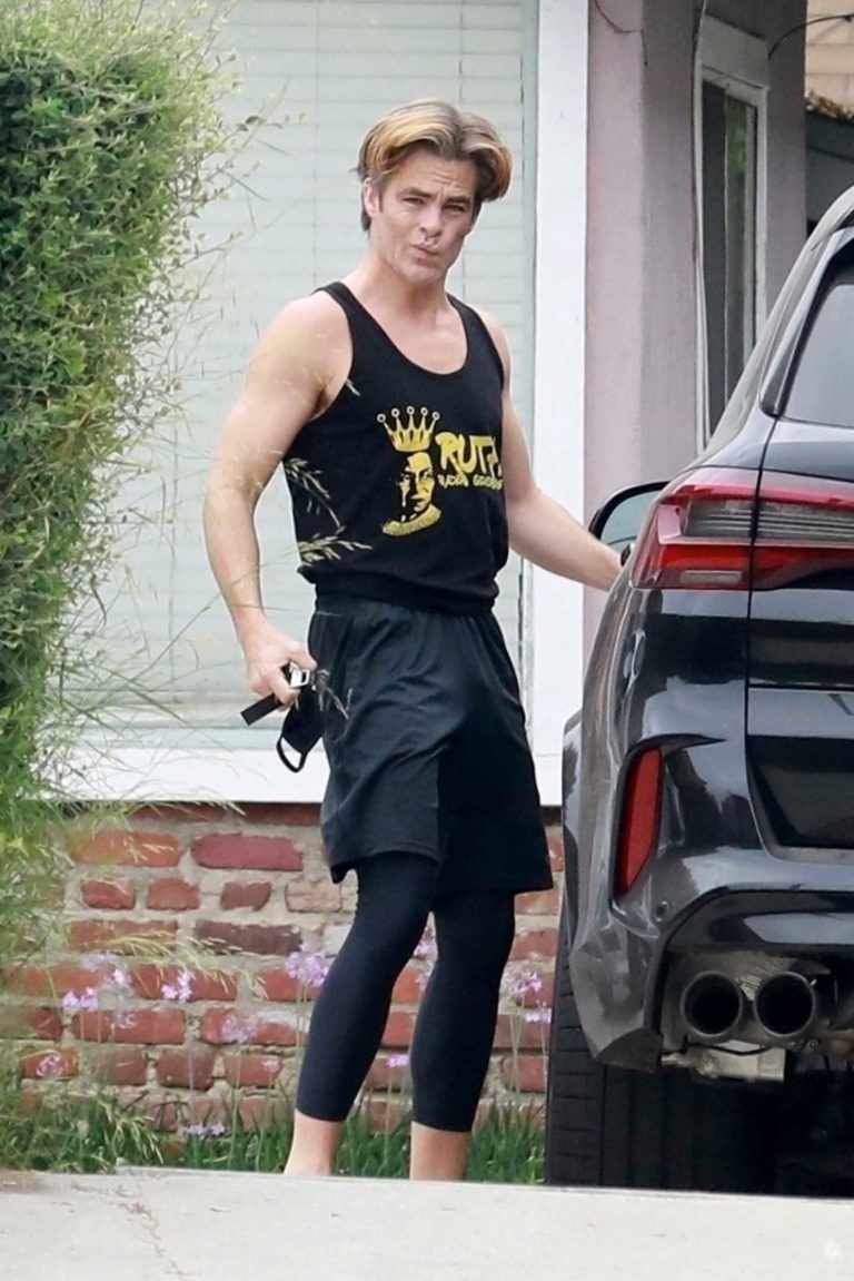 Chris Pine in a Black Tank Top