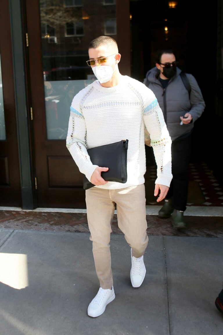 Nick Jonas in a White Sneakers