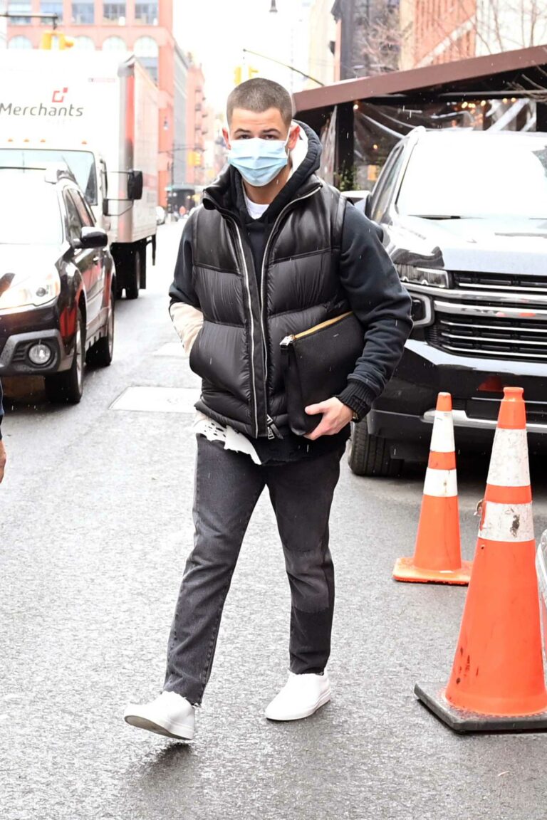 Nick Jonas in a Black Jacket