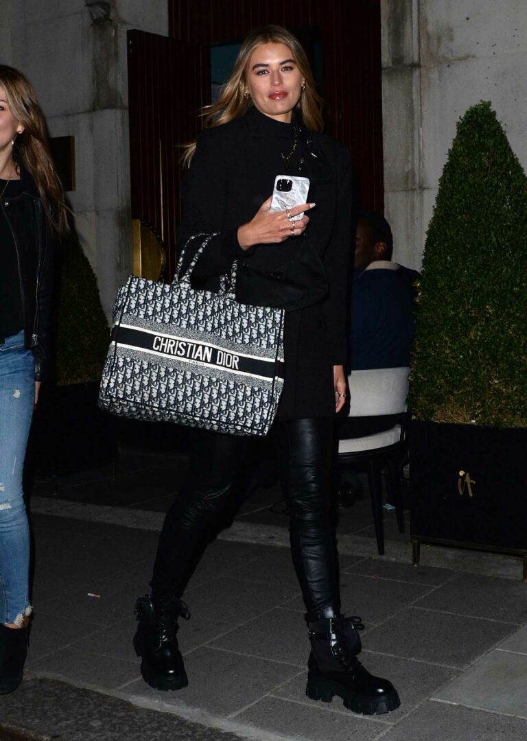 Arabella Chi in a Black Outfit