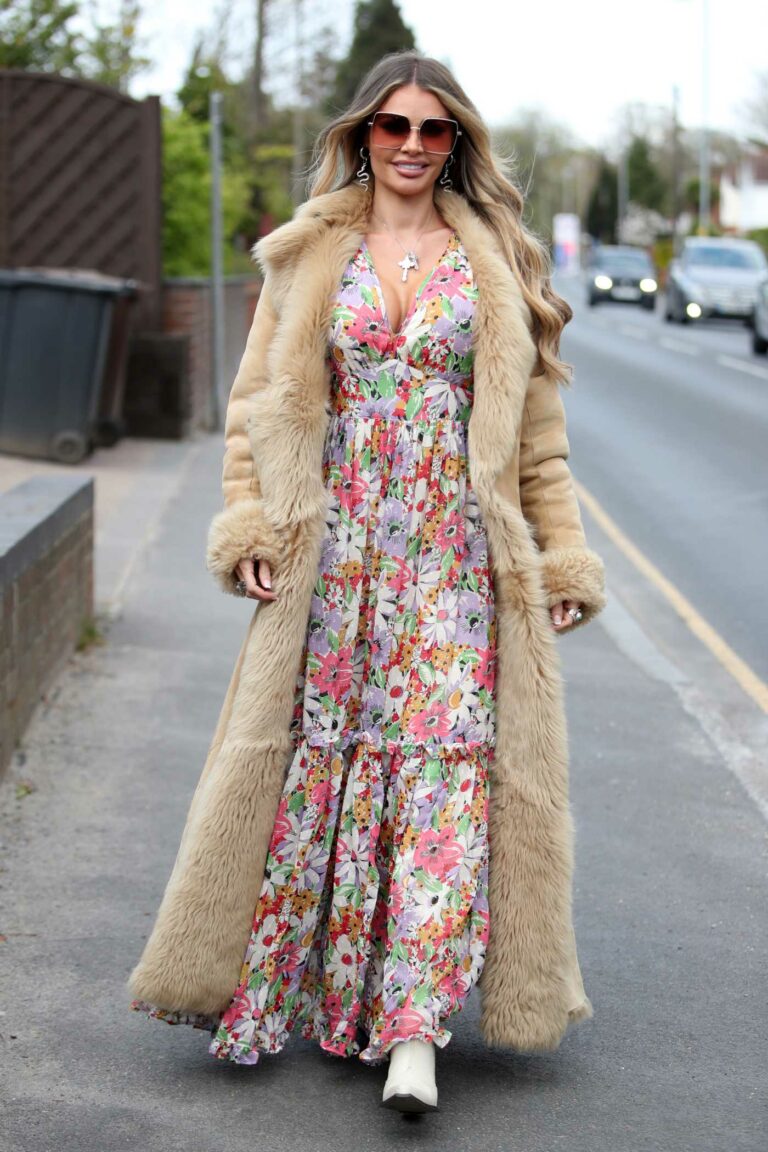 Chloe Sims in a Floral Dress