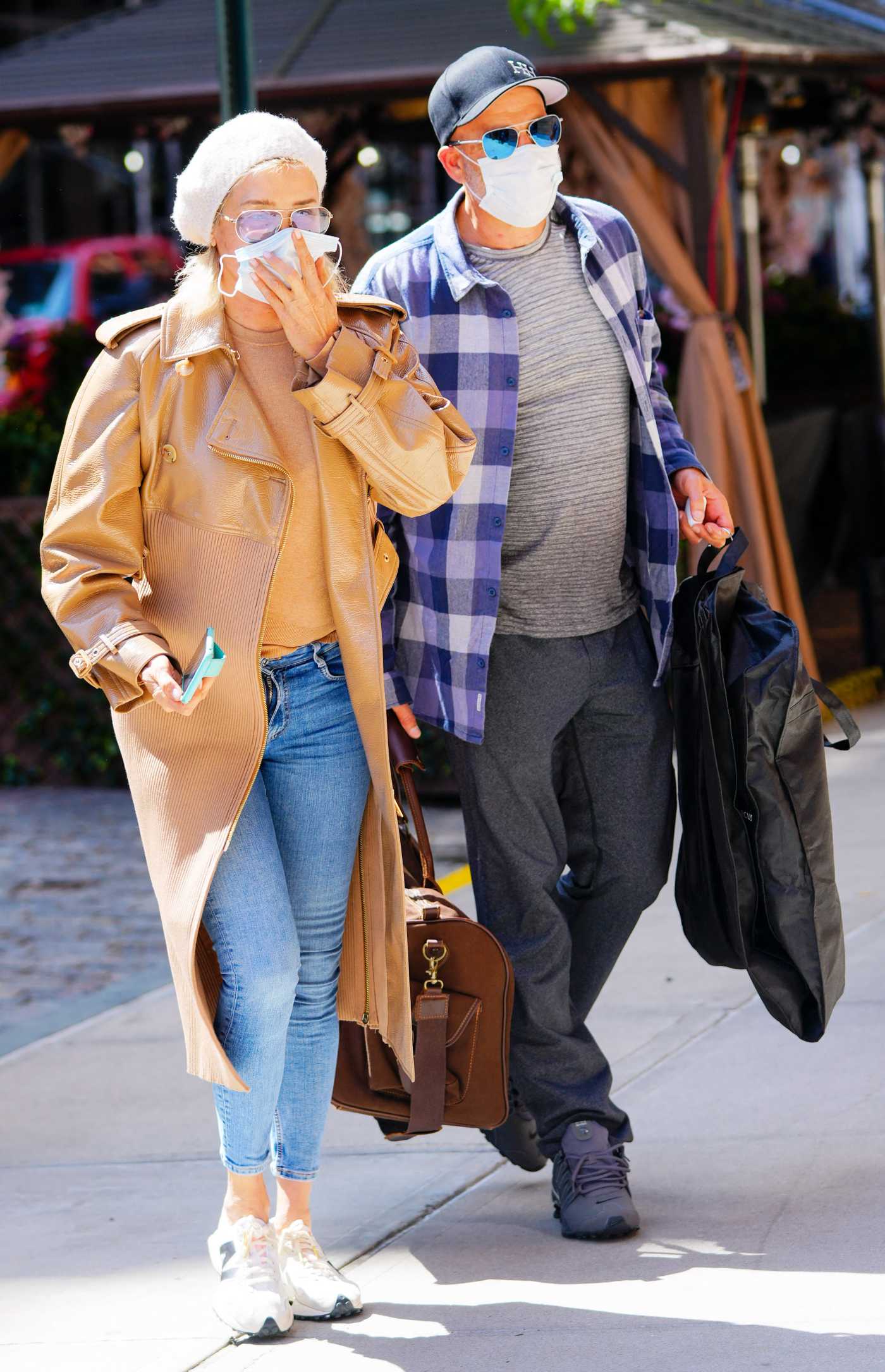 Yolanda Hadid in a Yellow Coat Was Seen Out in New York 05/07/2021