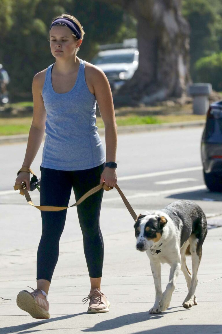 Ava Phillippe in a Grey Tank Top
