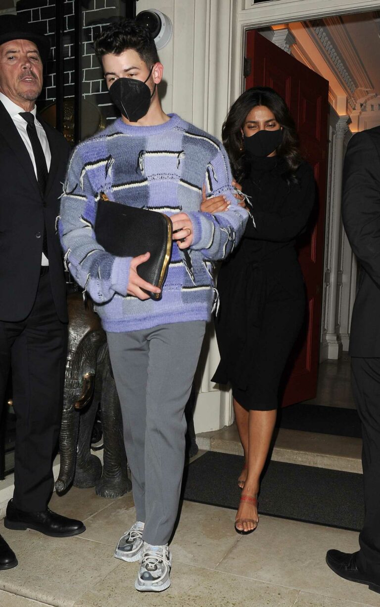 Nick Jonas in a Black Protective Mask