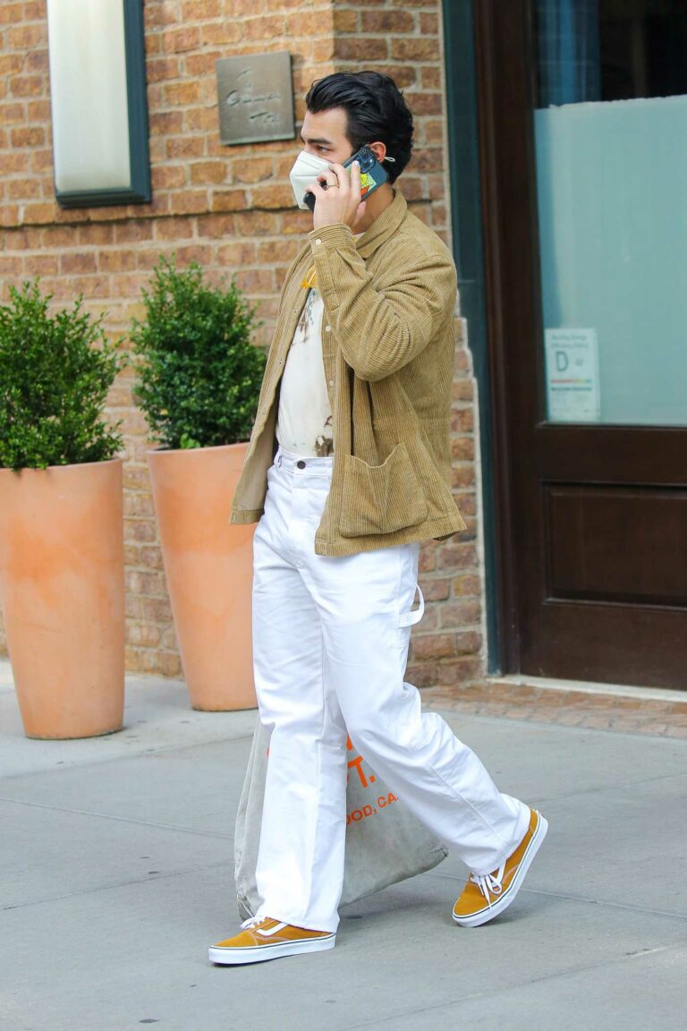 Joe Jonas in a White Pants
