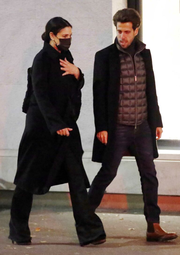 Monica Bellucci in a Black Coat