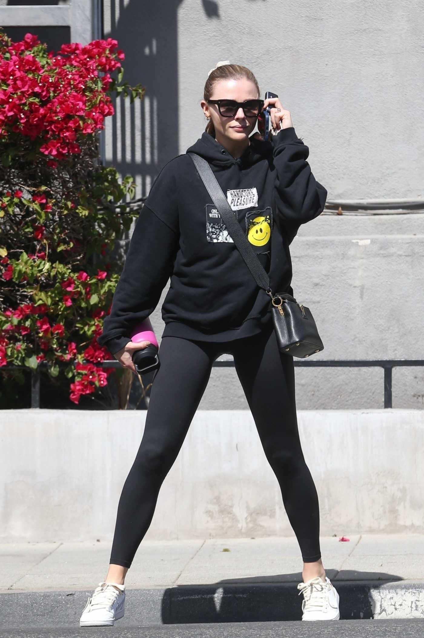 Chloe Moretz in a Black Hoodie Leaves the Remedy Place Social Club in West Hollywood 03/15/2022