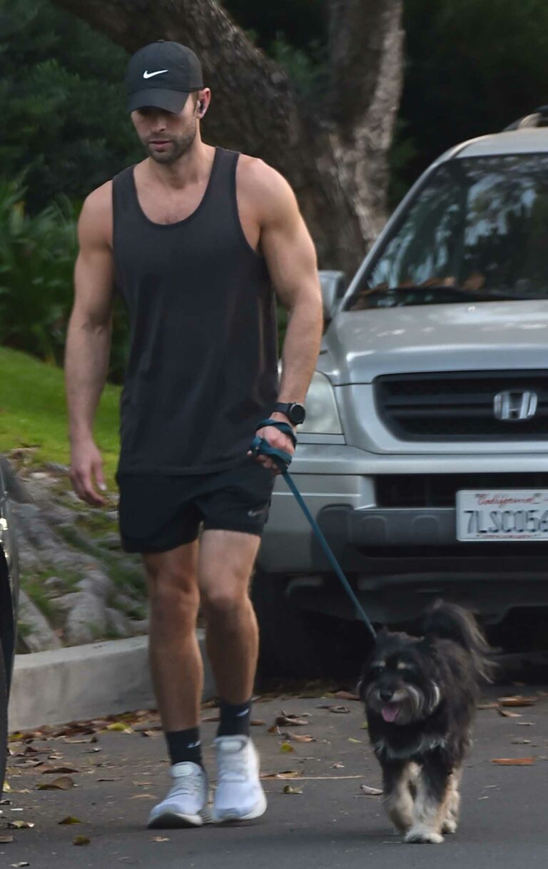 Chace Crawford in a Black Tank Top