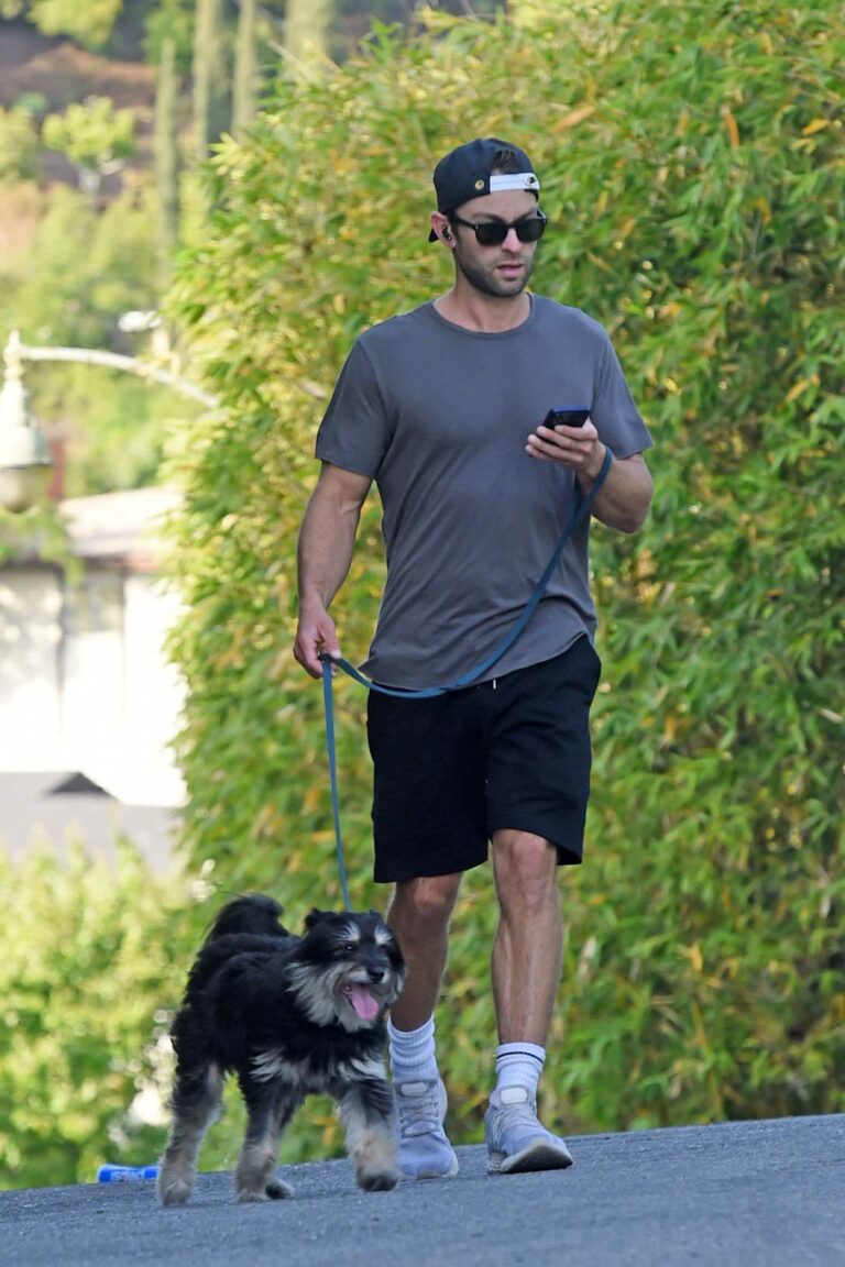 Chace Crawford in a Grey Tee