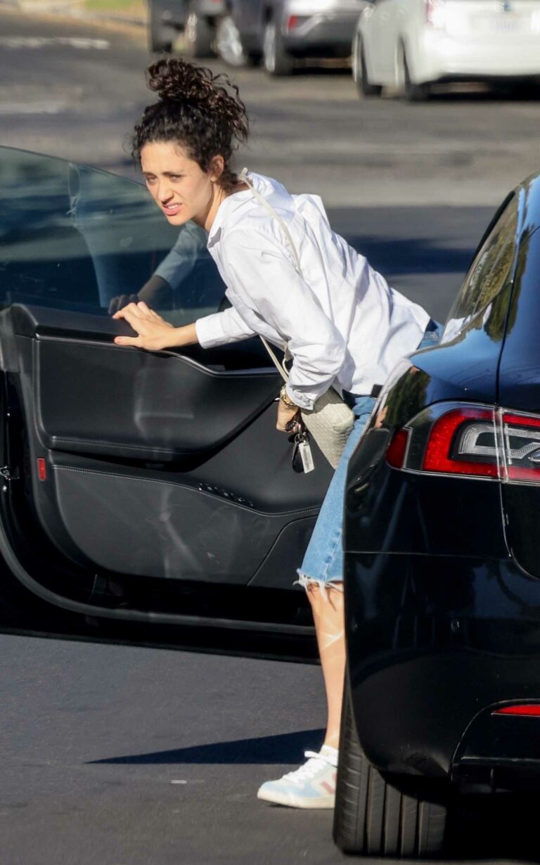 Emmy Rossum in a White Shirt