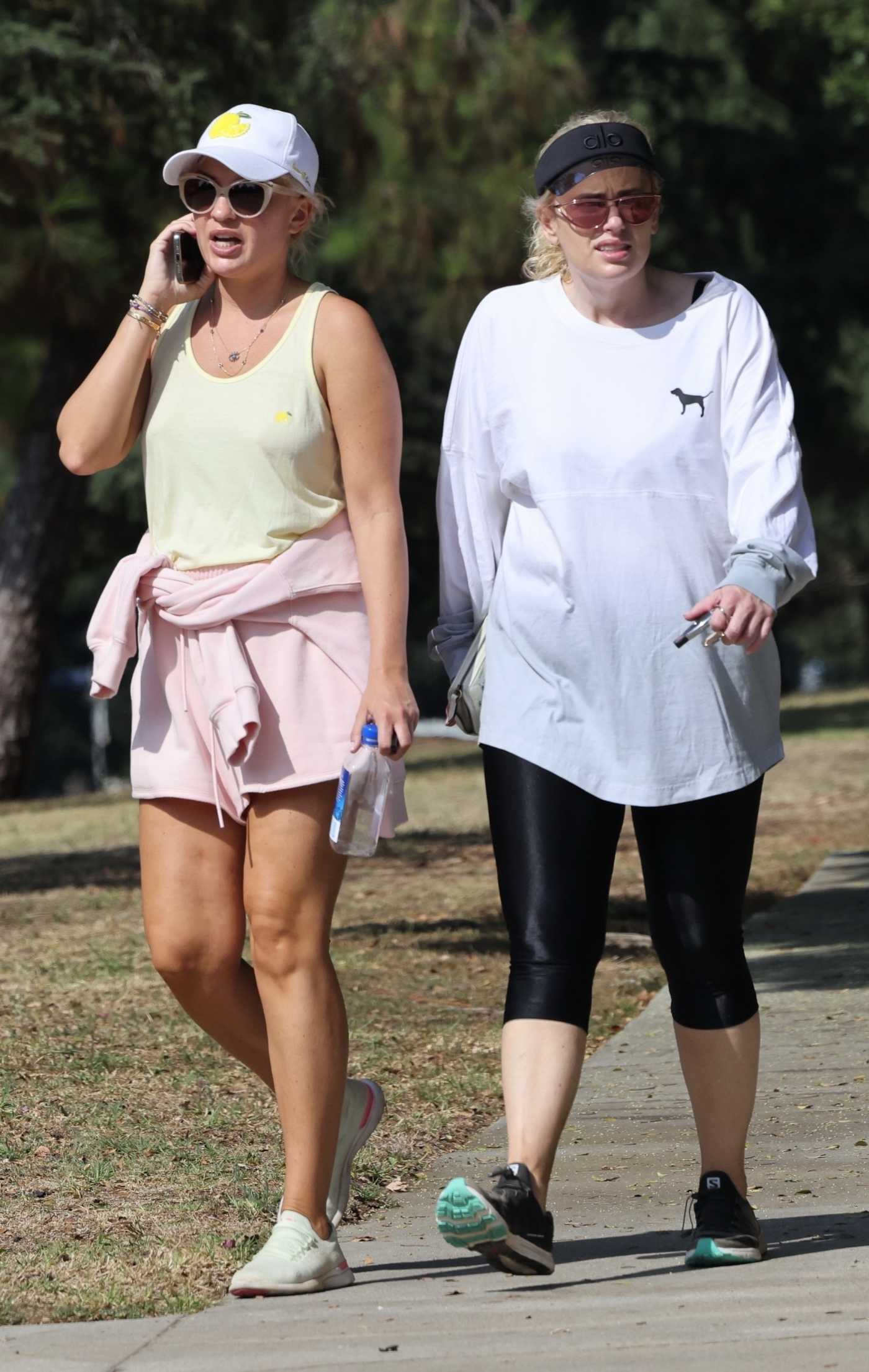 Rebel Wilson in a Black Sneakers Goes with Her Girlfriend Ramona Agruma for a Morning Hike in Los Feliz 08/27/2022