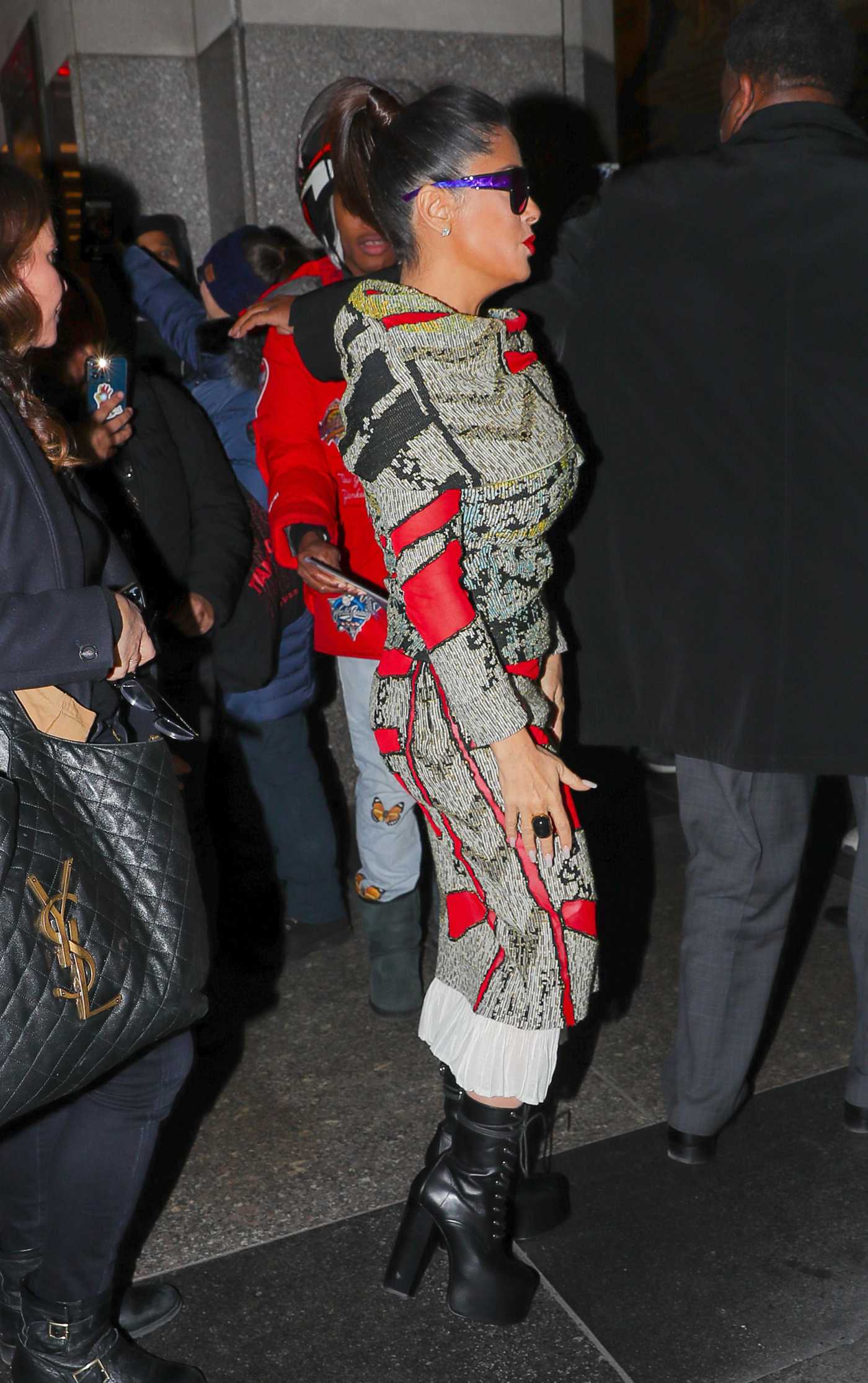 Salma Hayek Attends The Tonight Show Starring Jimmy Fallon in New York City 12/14/2022