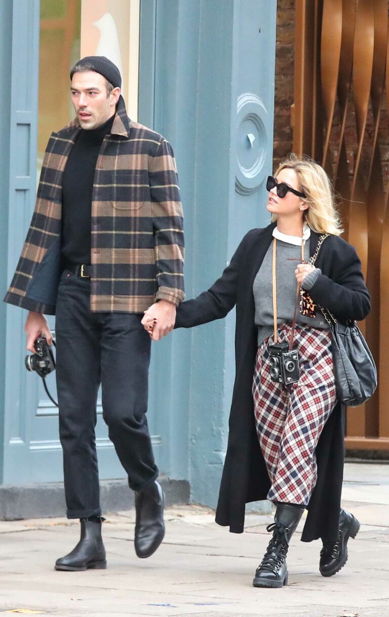 Jenna Coleman in a Black Coat