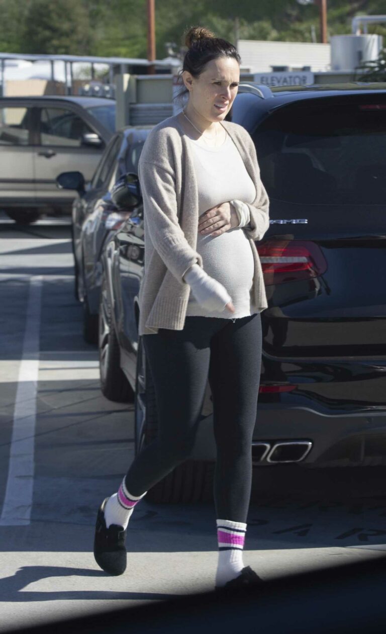 Rumer Willis in a Black Leggings
