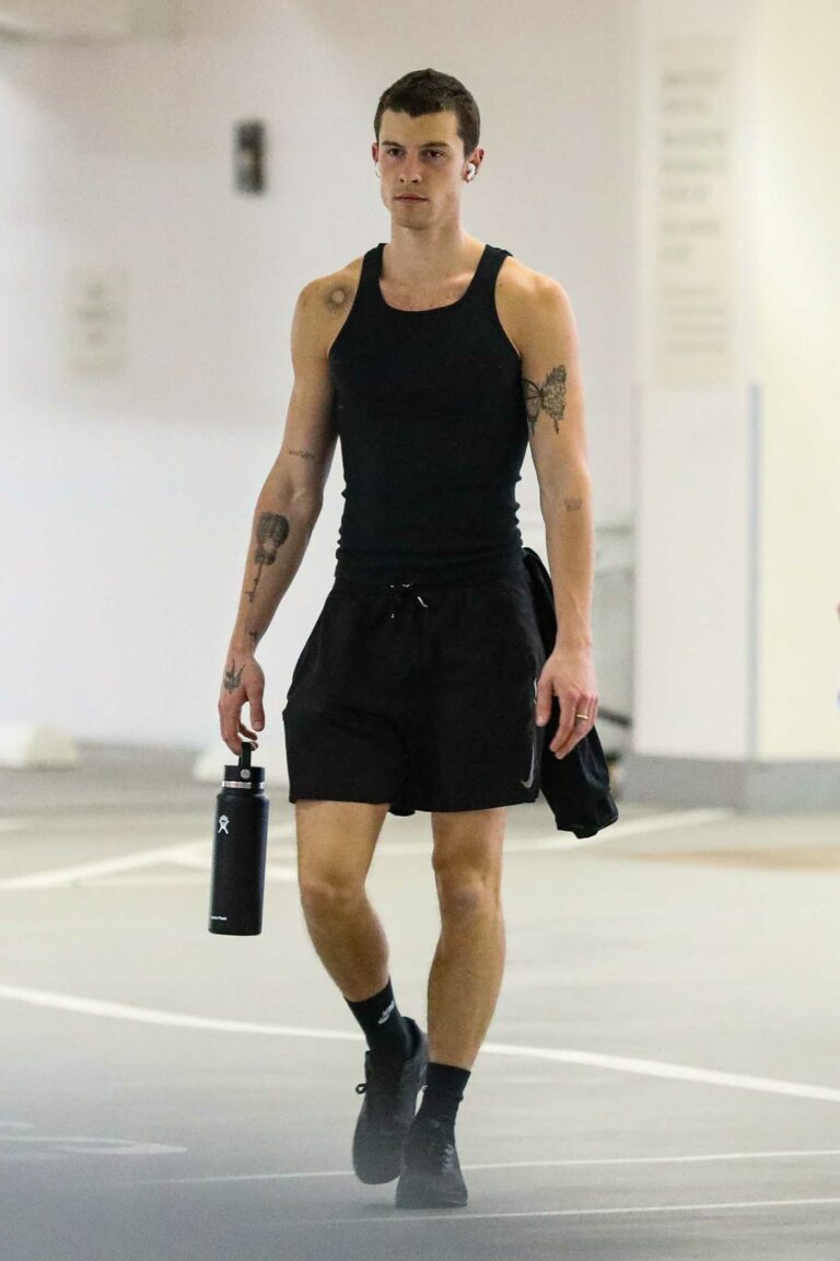 Shawn Mendes in a Black Tank Top
