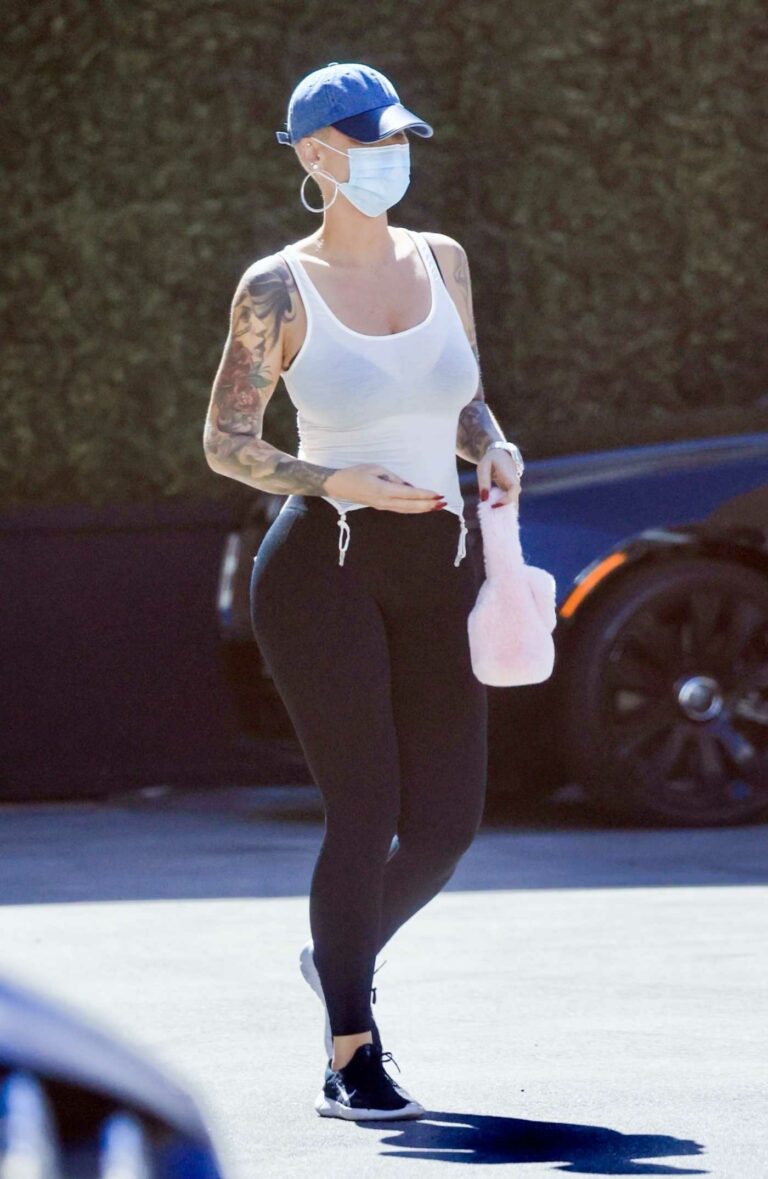Amber Rose in a Blue Cap