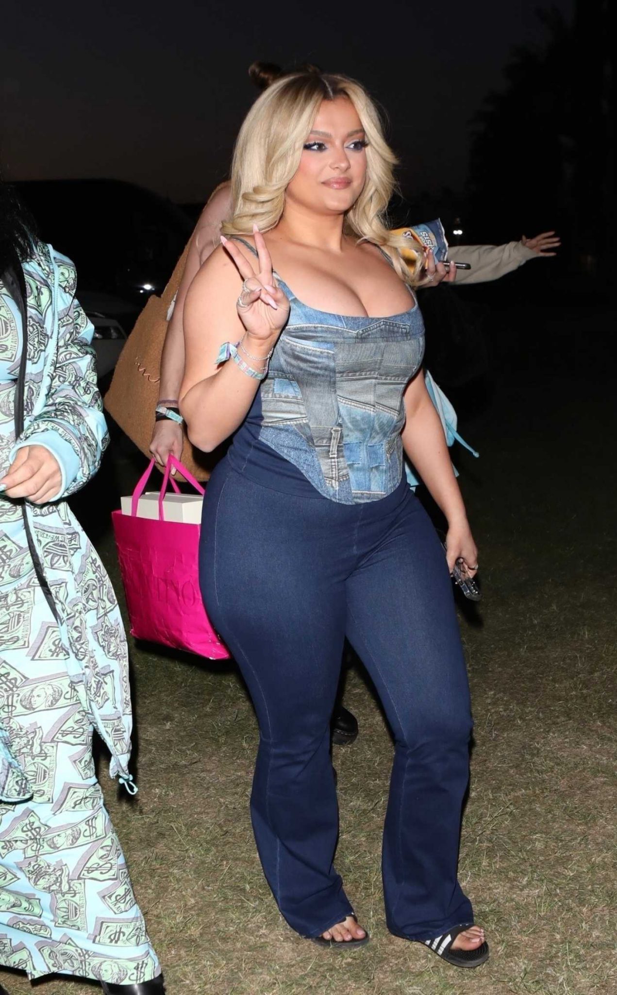 Bebe Rexha in a Blue Jeans