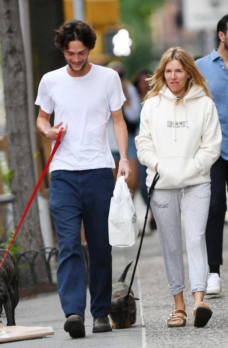 Sienna Miller in a White Hoodie