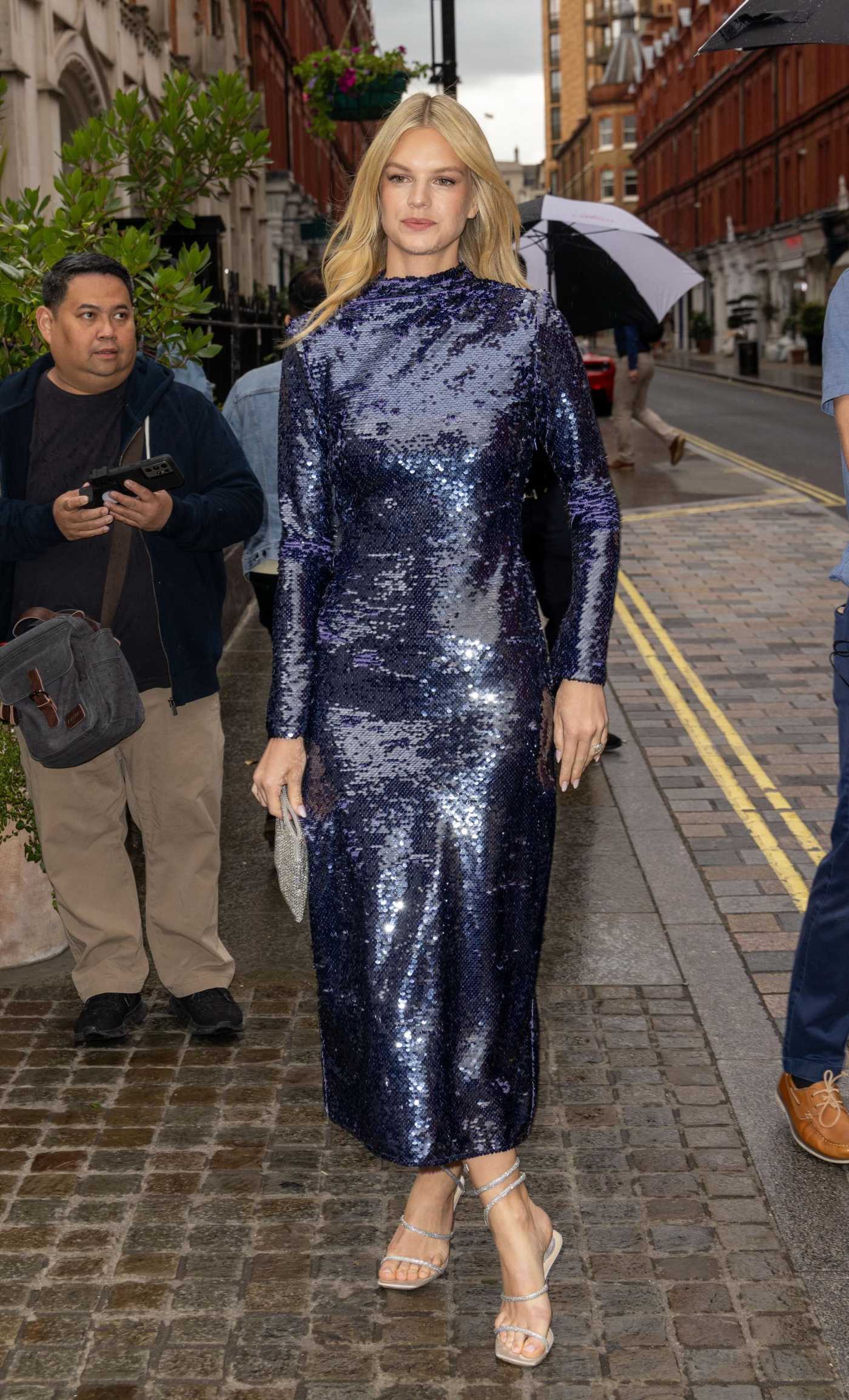 Nadine Leopold Attends the British Vogue x Self Portrait Summer Party at Chiltern Firehouse in London 07/13/2023