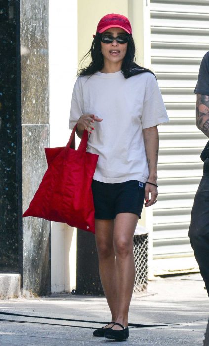 Zoe Kravitz in a Red Cap