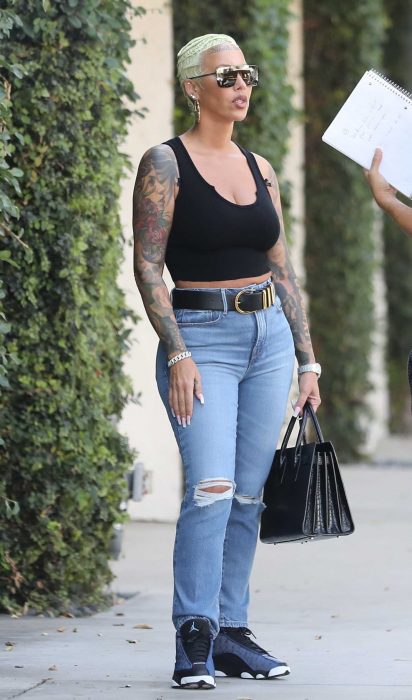 Amber Rose in a Black Top