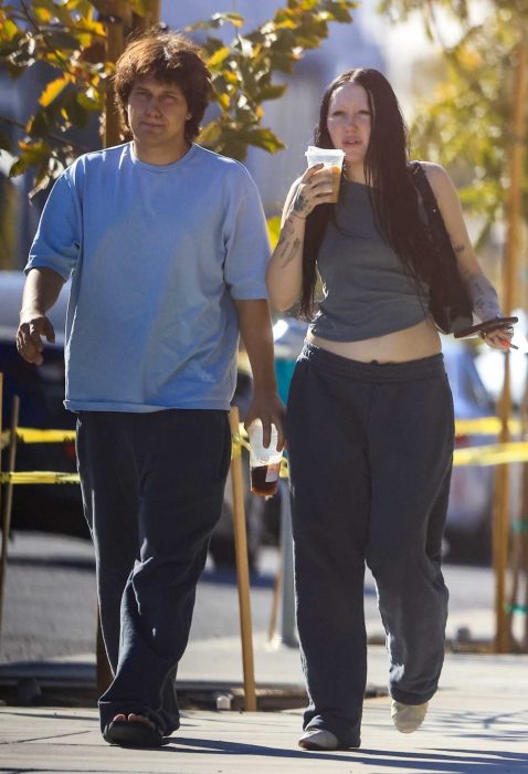 Noah Cyrus in a Grey Top