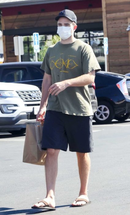 Robert Pattinson in a Black Cap