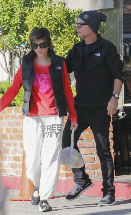 Lisa Rinna in a White Sweatpants