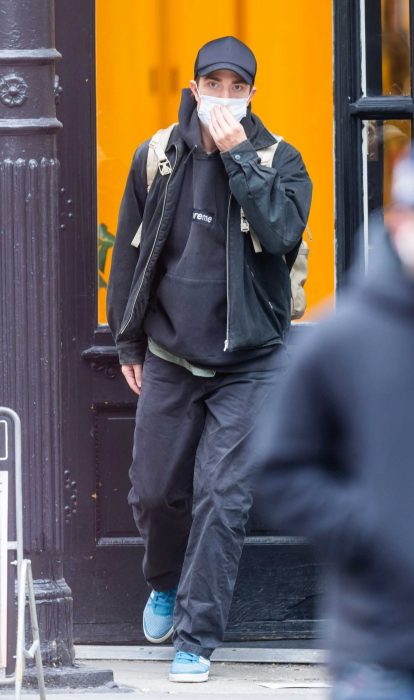 Robert Pattinson in a Black Cap
