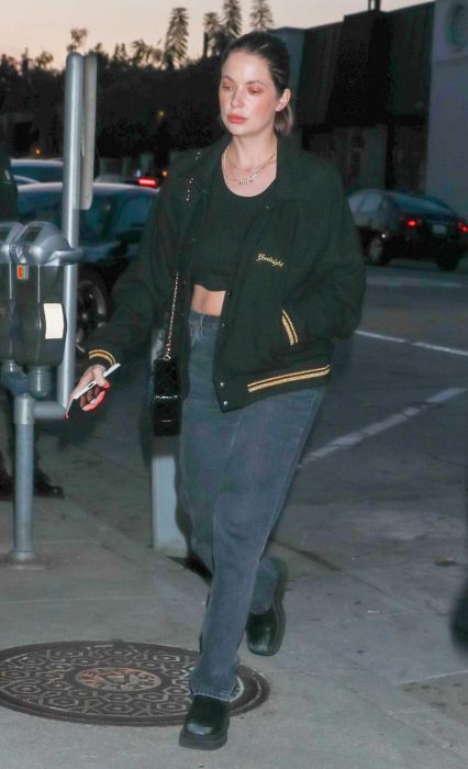 Ashley Benson in a Black Jacket