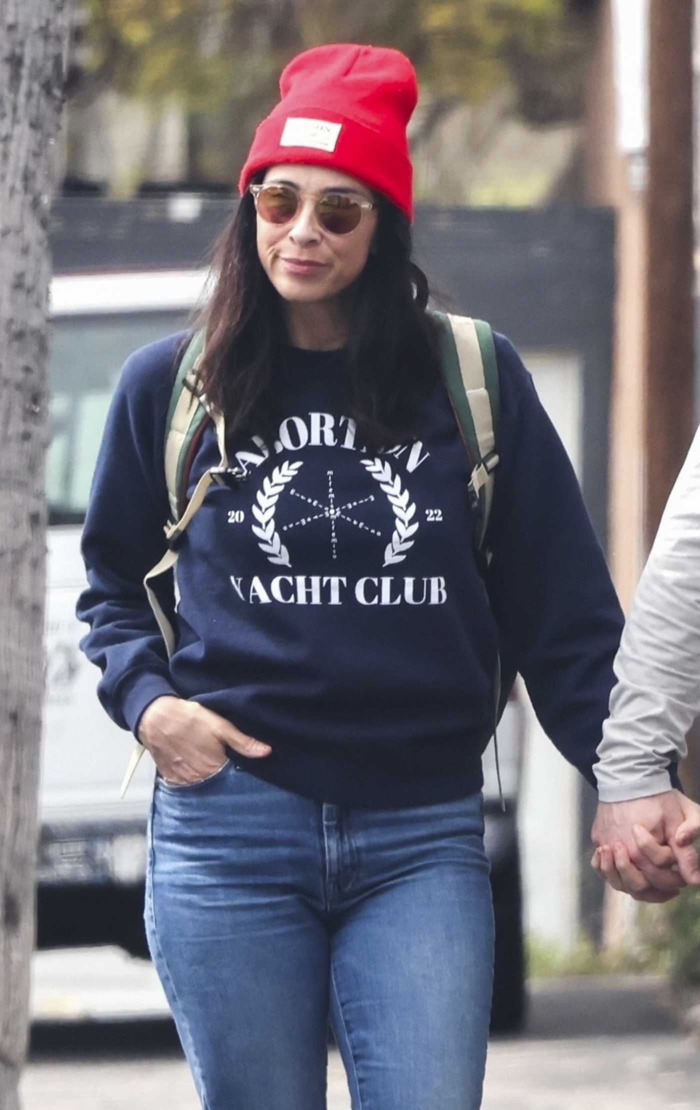 Sarah Silverman in a Red Beanie Hat Was Seen Out in Los Angeles 03/16/2024