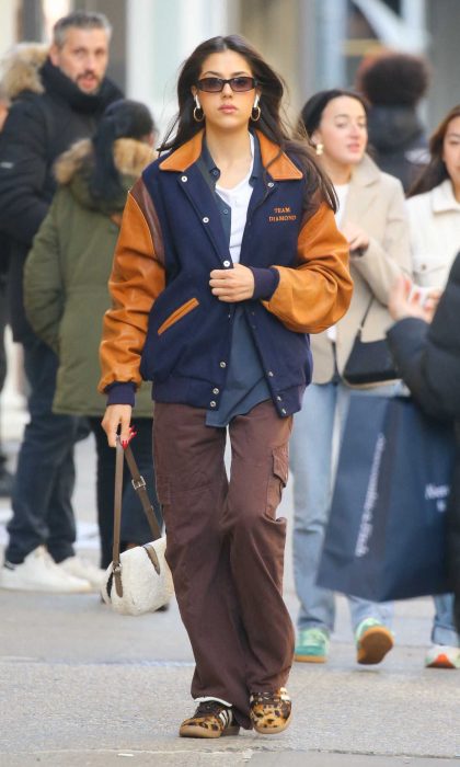 Sistine Stallone in a Camo Sneakers