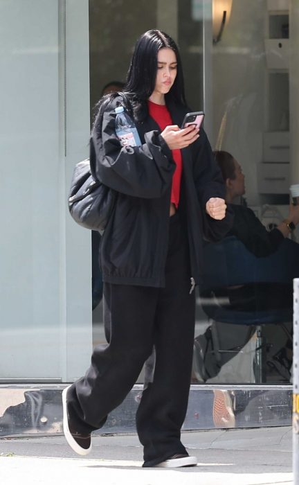 Amelia Hamlin in a Black Jacket