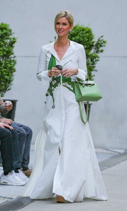 Nicky Hilton in a White Floral Dress