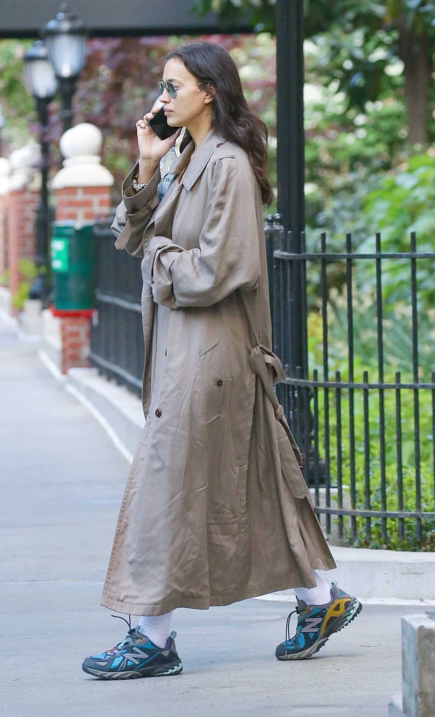 Irina Shayk in a Black Sneakers Was Seen Out in New York 04/30/2024