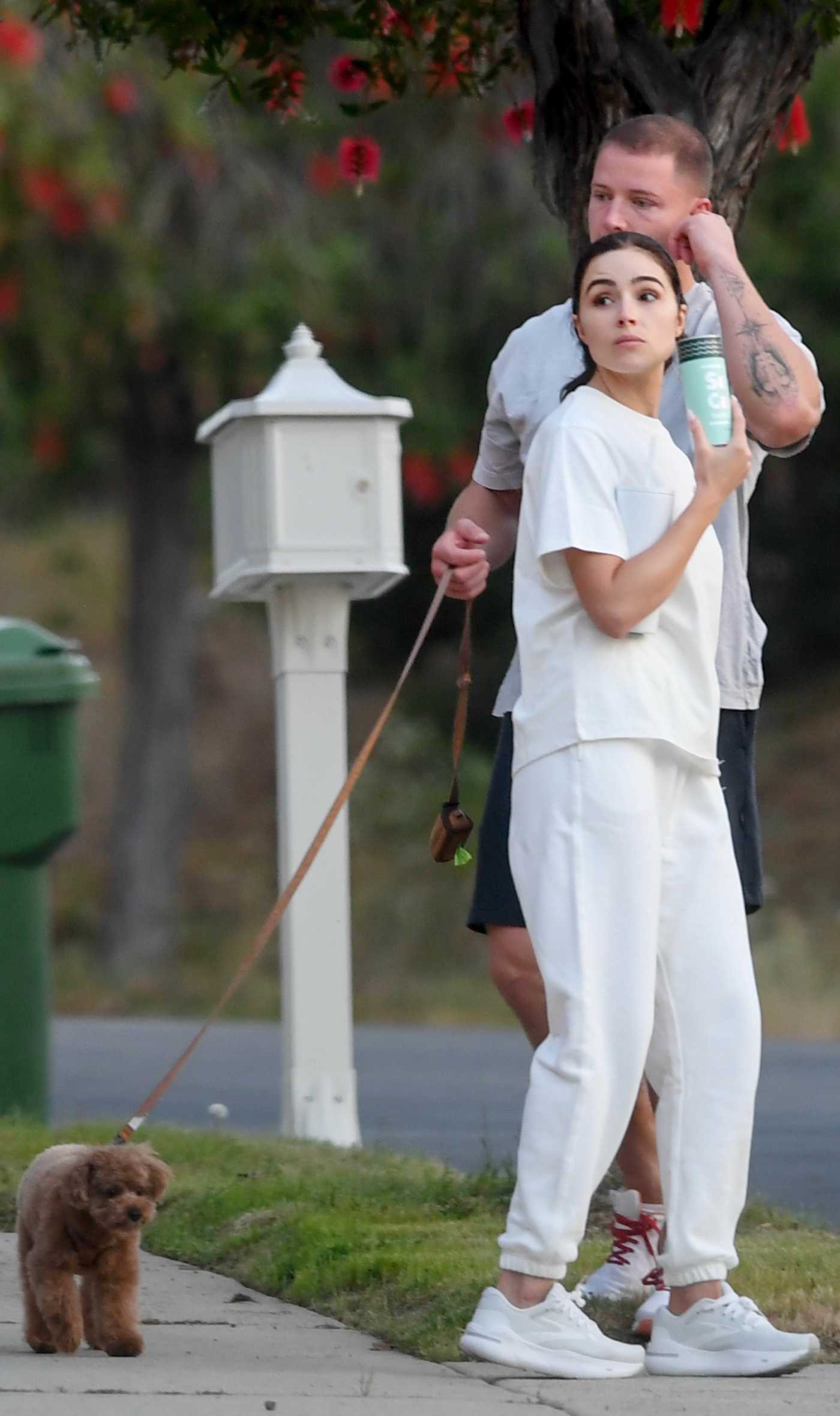 Olivia Culpo in a White Workout Ensemble Was Seen Out with Christian McCaffrey in Los Angeles 05/08/2024