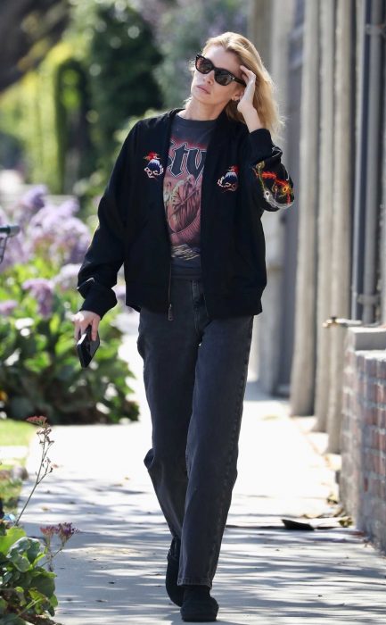 Stella Maxwell in a Black Jacket