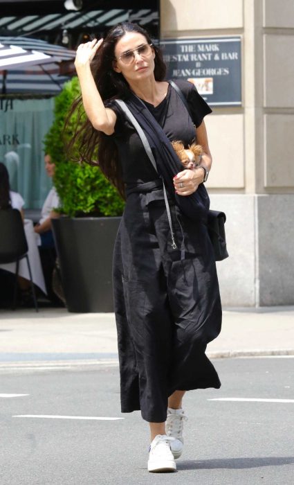 Demi Moore in a Black Tee